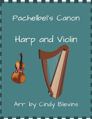 Book cover for Pachelbel's Canon, for Harp and Violin