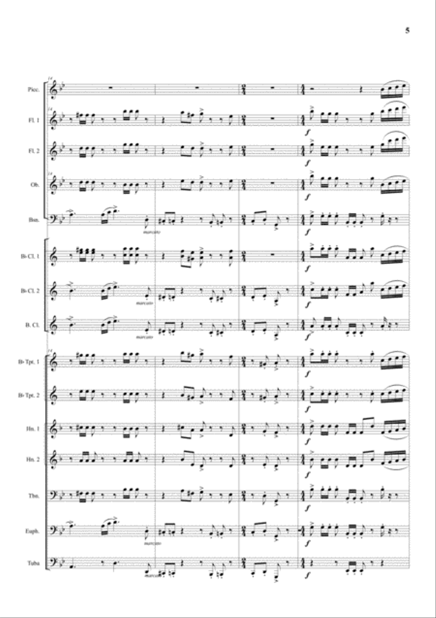 Rachmaninov: Prelude In G Minor, Op.23, No.5 Concert Band scores gallery preview page 5