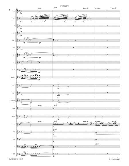 Symphony No. 7 for Full Orchestra in Three Movements, Full Score and Parts Included image number null
