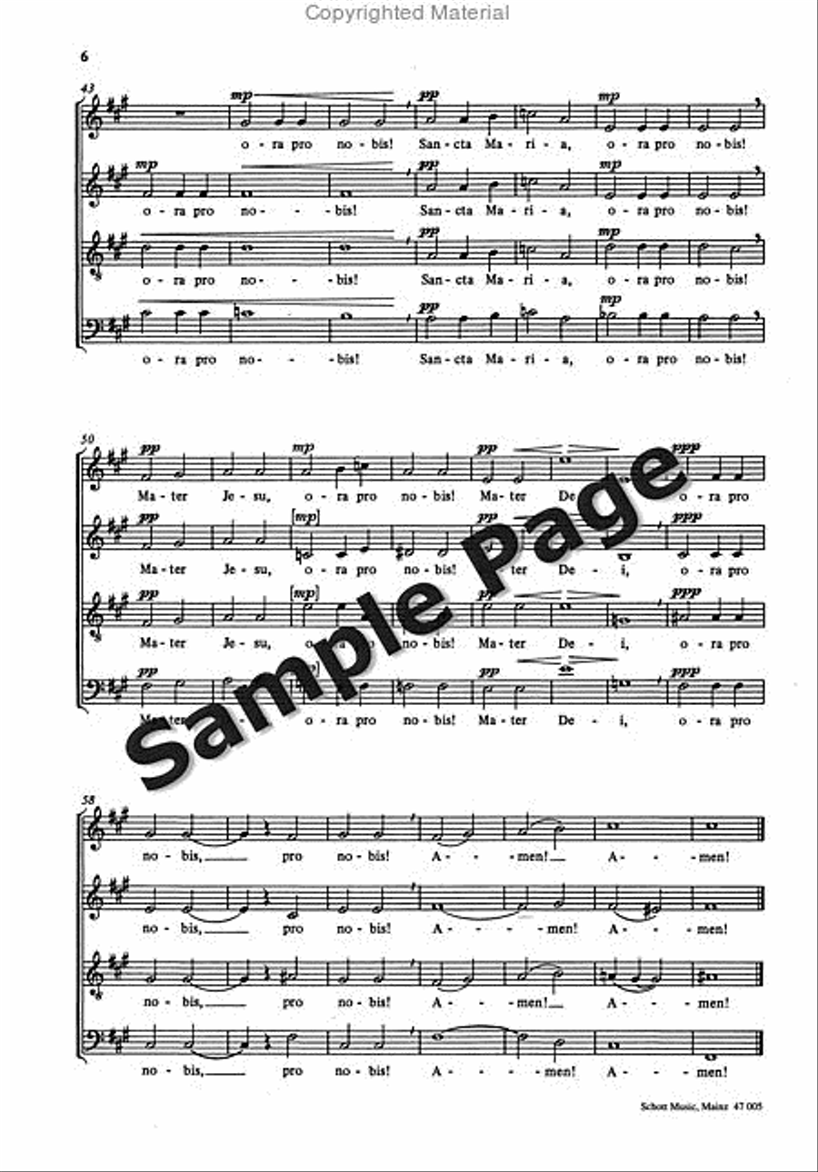Ave Maria 4-Part scores gallery preview page 7
