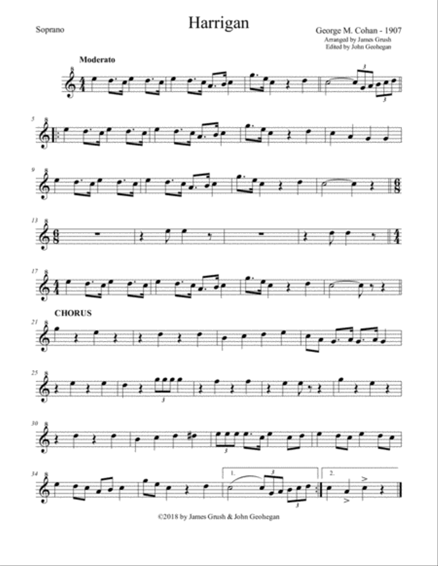 Harrigan for Recorder Quartet Recorder scores gallery preview page 5