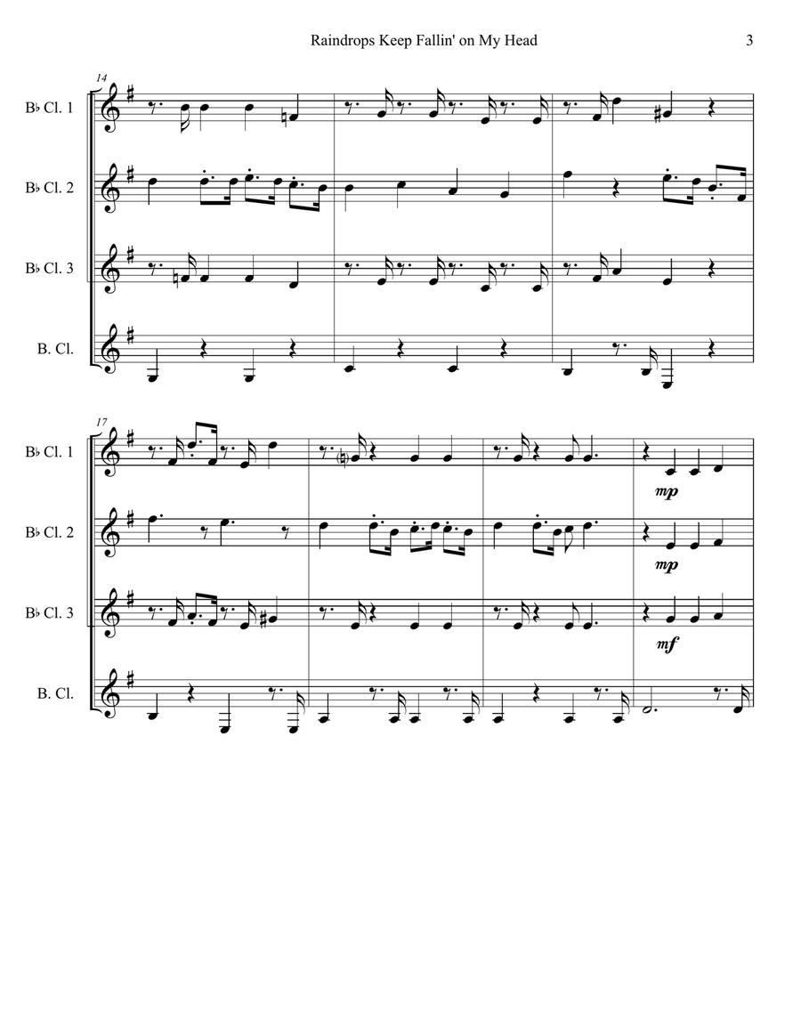 Butch Cassidy And The Sundance Kid (entire Score) Woodwind Quartet scores gallery preview page 3