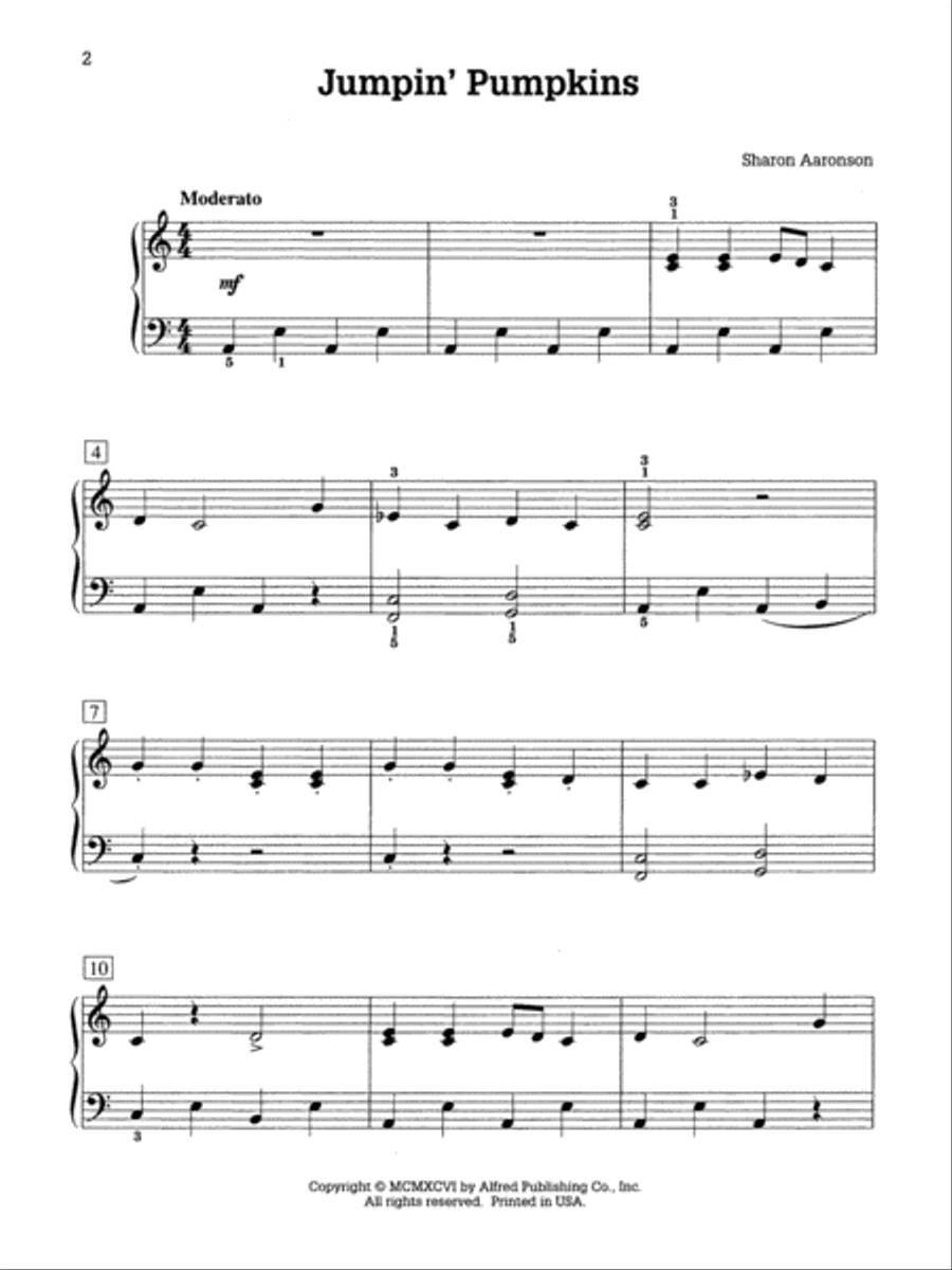 Jumpin' Pumpkins Easy Piano scores gallery preview page 2