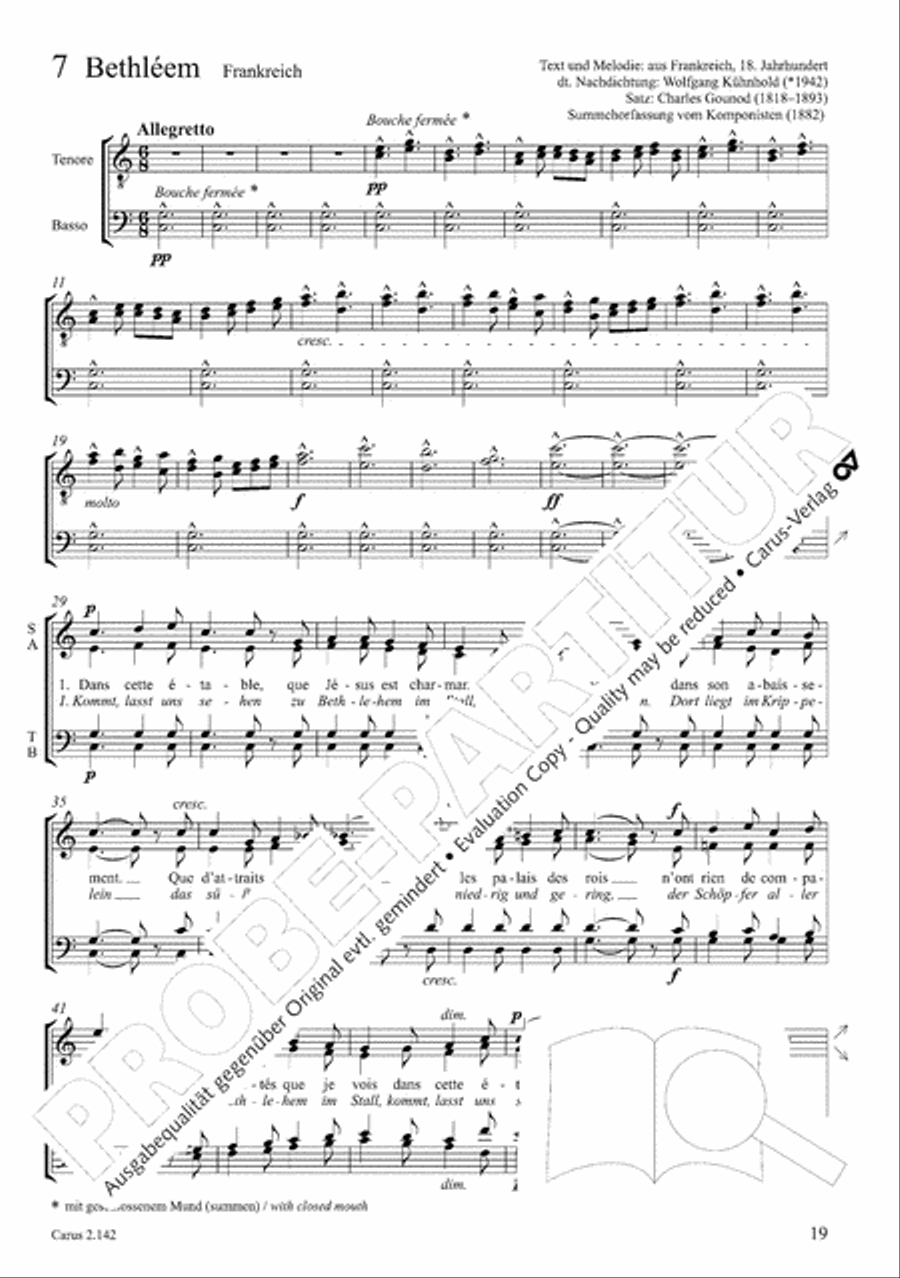 Christmas Carols of the World. Choral collection 4-Part scores gallery preview page 21