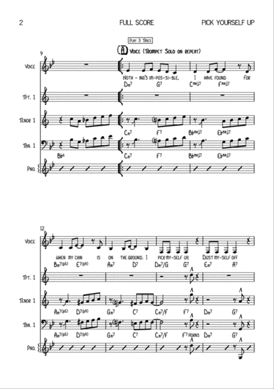 Pick Yourself Up Trombone scores gallery preview page 4