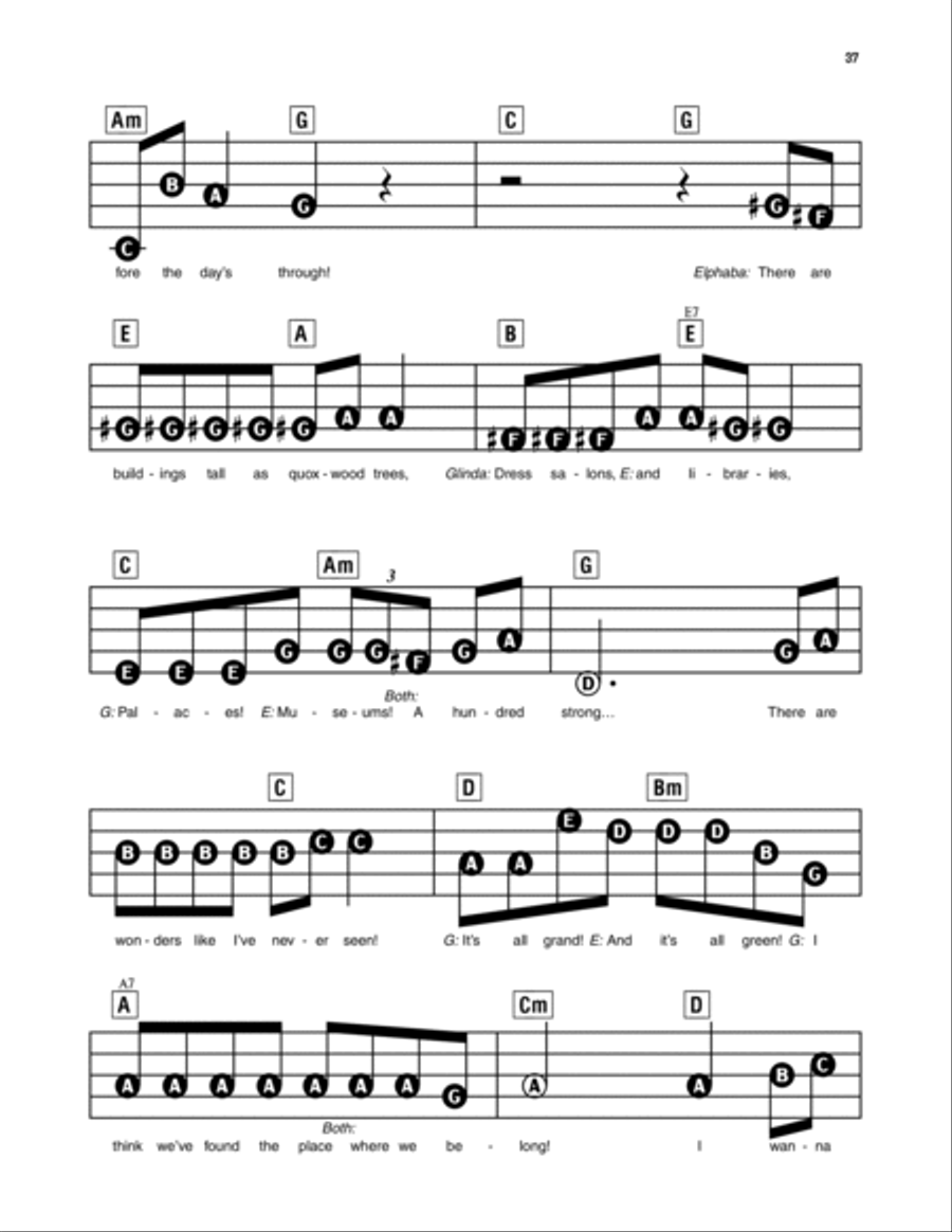 One Short Day (from Wicked) Electronic Keyboard scores gallery preview page 2