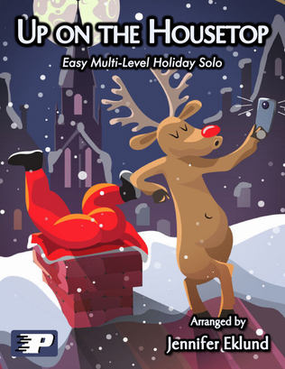 Book cover for Up on the Housetop (Easy Multi-Level Solo Pack)