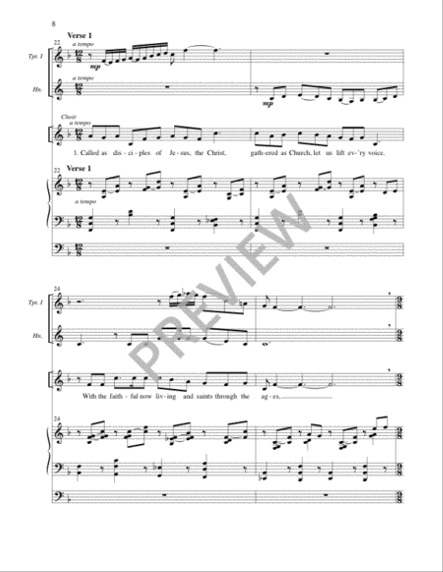 We Come Keeping Festival - Full Score and Parts 4-Part scores gallery preview page 8