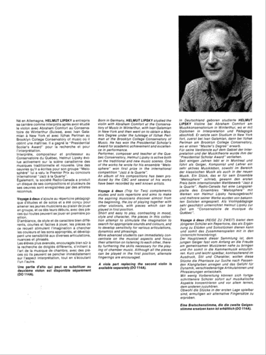 Voyage à deux Violin scores gallery preview page 2