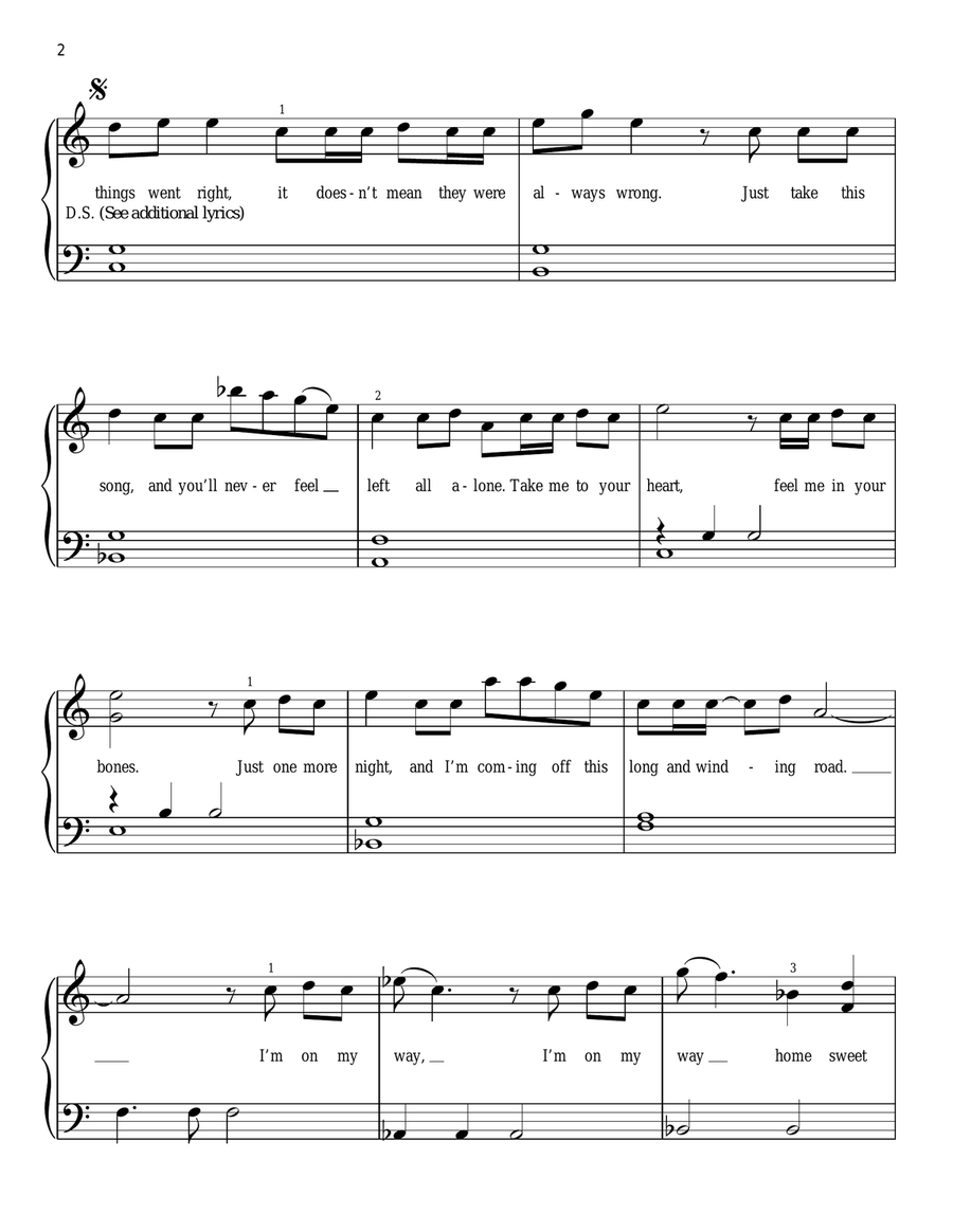 Home Sweet Home Easy Piano scores gallery preview page 2