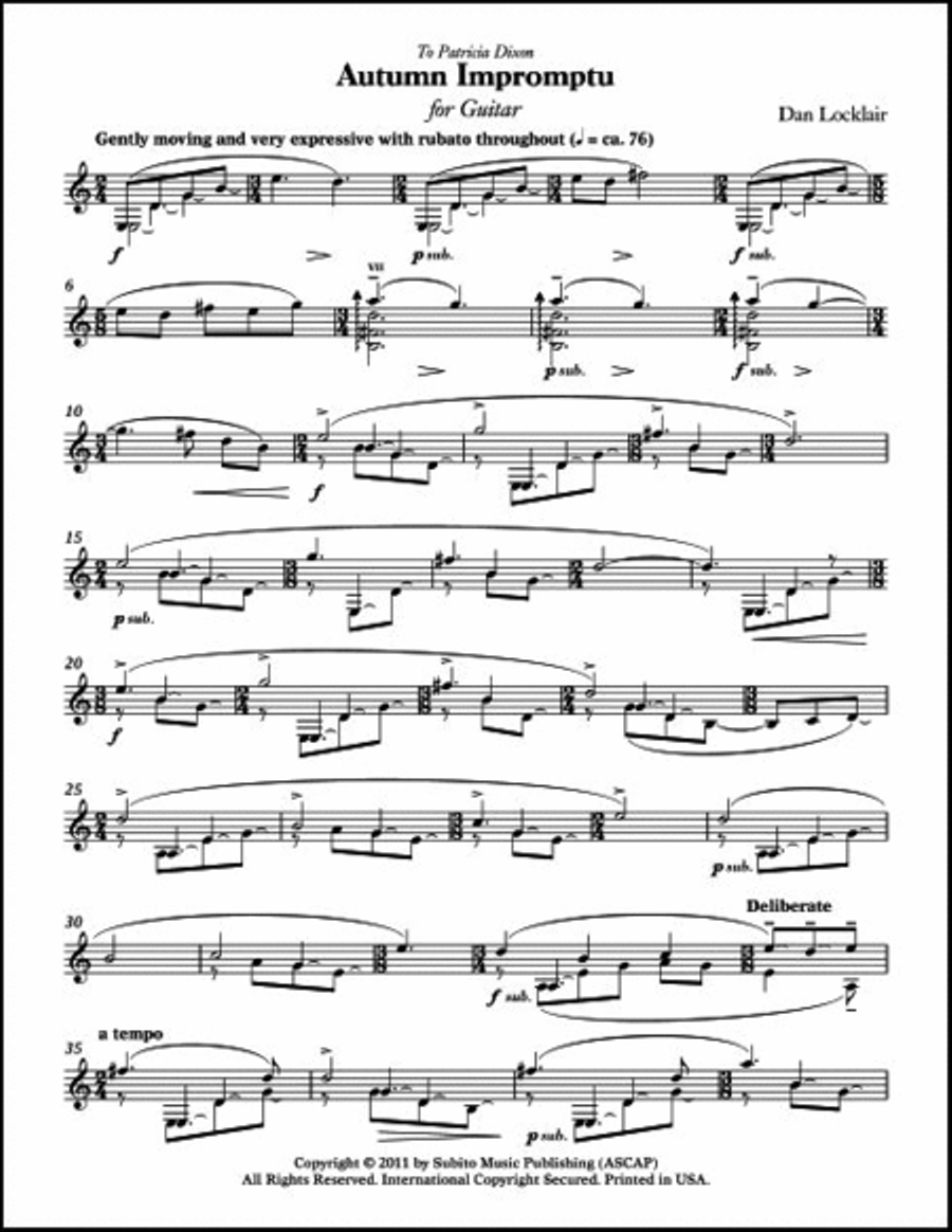 Autumn Impromptu Guitar Solo scores gallery preview page 3