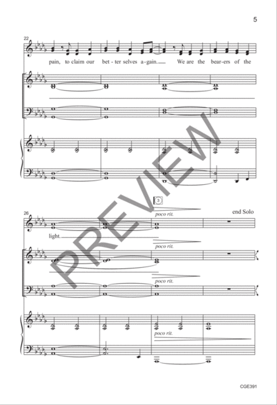 This Is Who We Are (SATB) with Djembe 4-Part scores gallery preview page 4