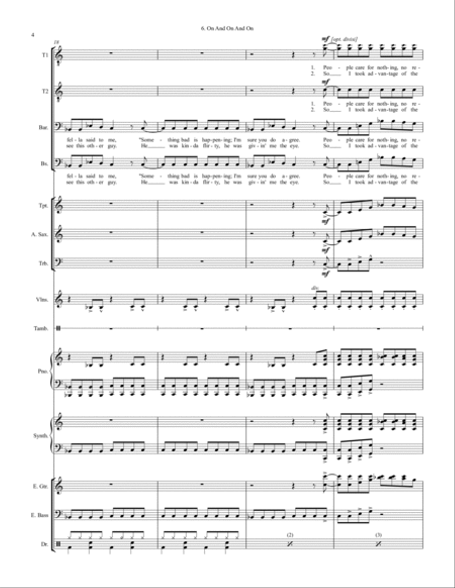 On And On And On Large Ensemble scores gallery preview page 4