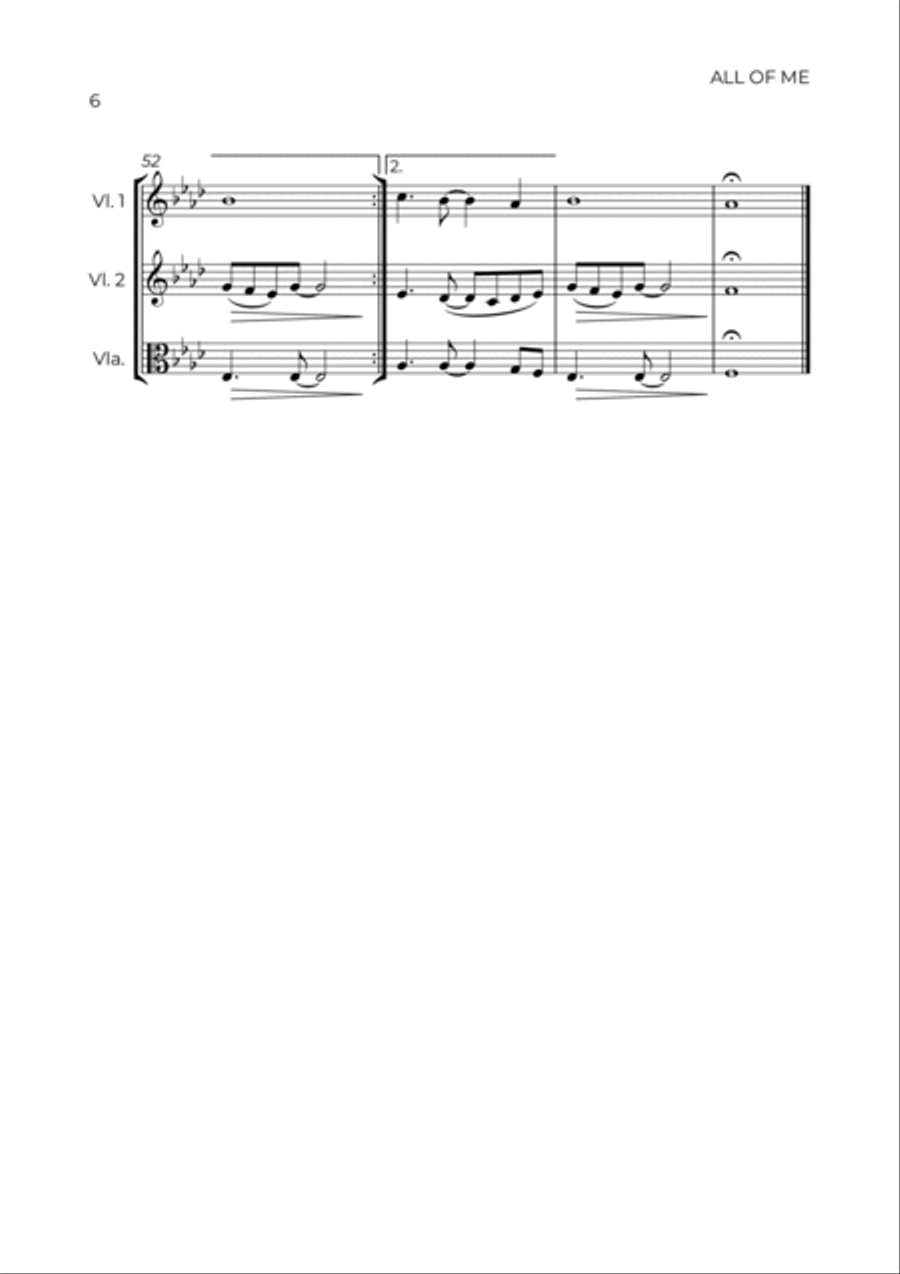 All Of Me String Trio scores gallery preview page 6