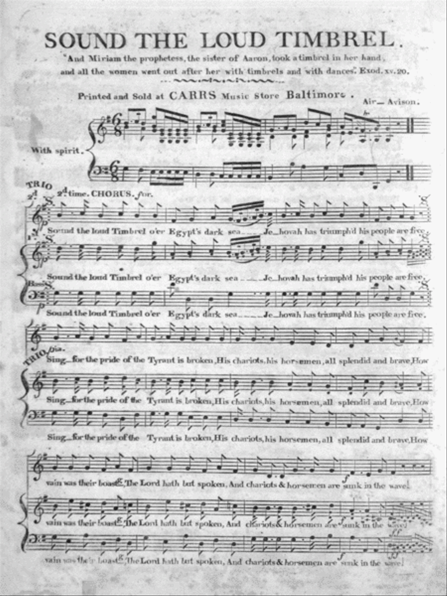 Sound the Loud Timbrel Voice scores gallery preview page 1