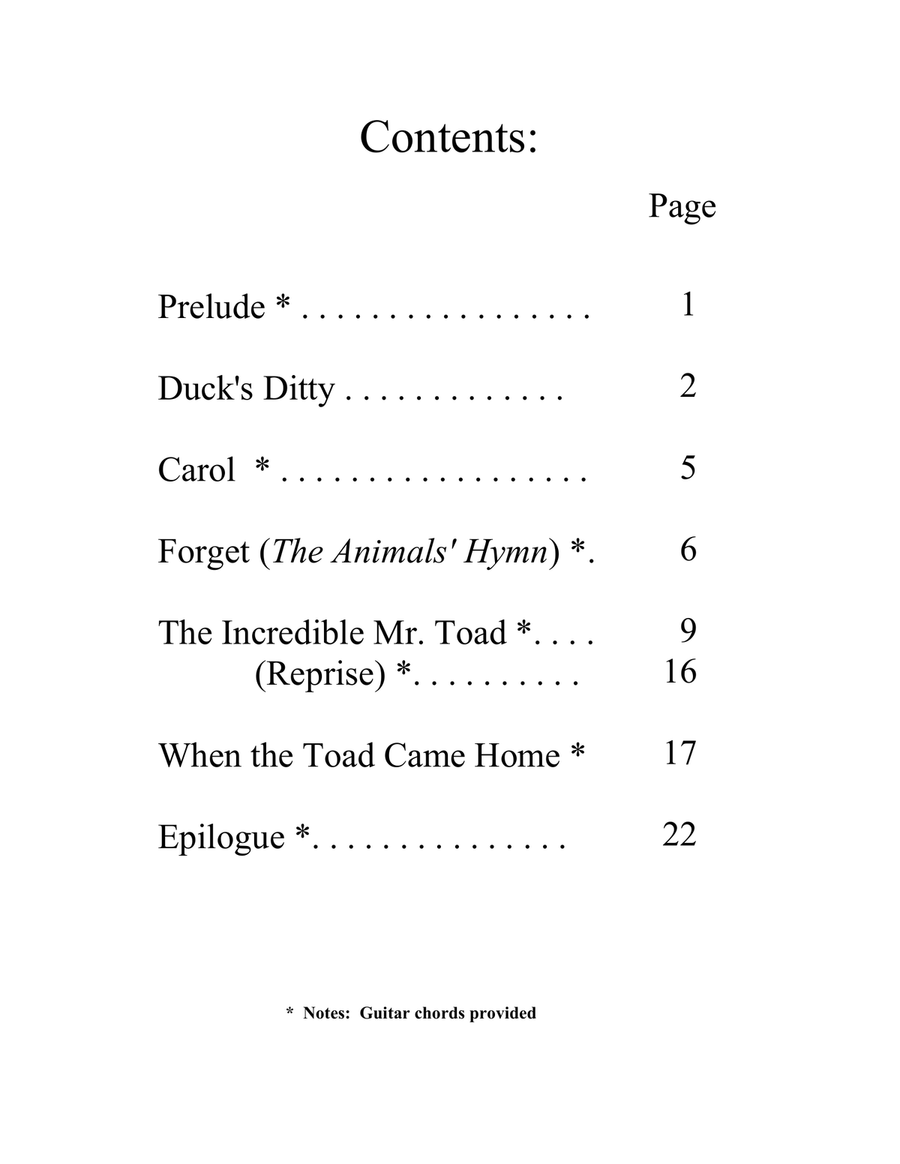 The Wind in the Willows Songbook Piano, Vocal scores gallery preview page 3