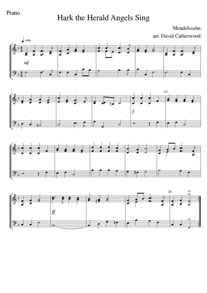 10 Popular Christmas Carols for Easy Piano  arranged by David Catherwood image number null