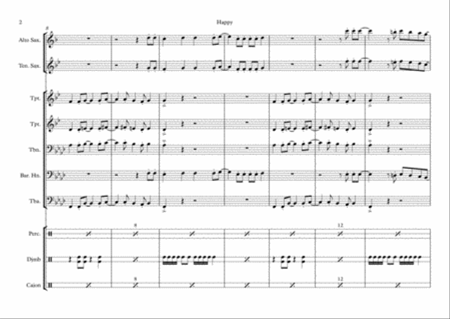 Happy Happy Jazz Ensemble scores gallery preview page 2