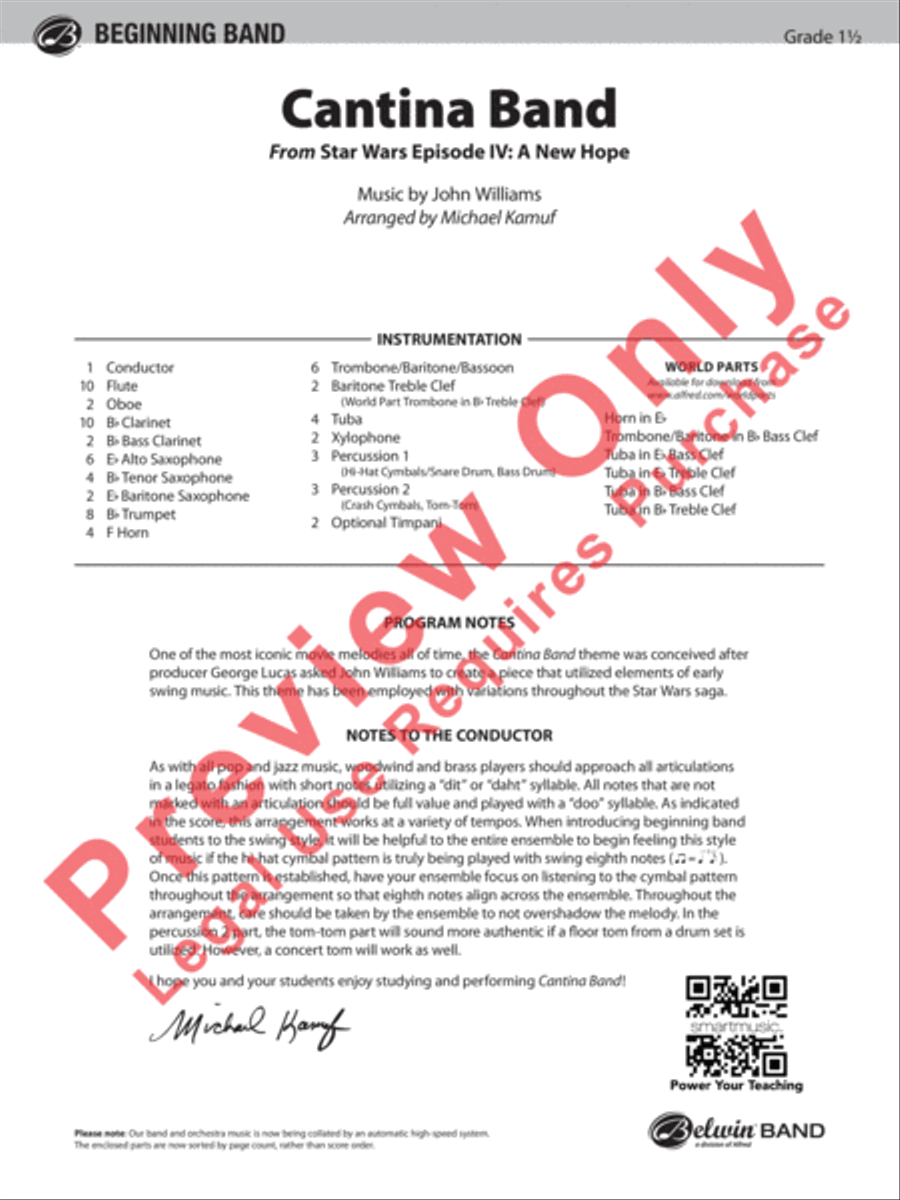 Cantina Band Concert Band scores gallery preview page 2