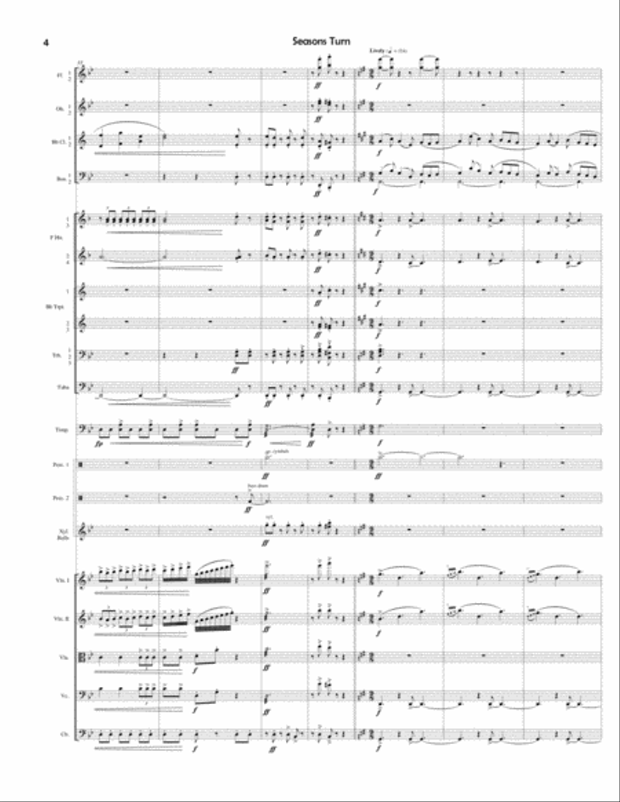 Seasons Turn (Andante from Symphony No. 1) Full Orchestra scores gallery preview page 6