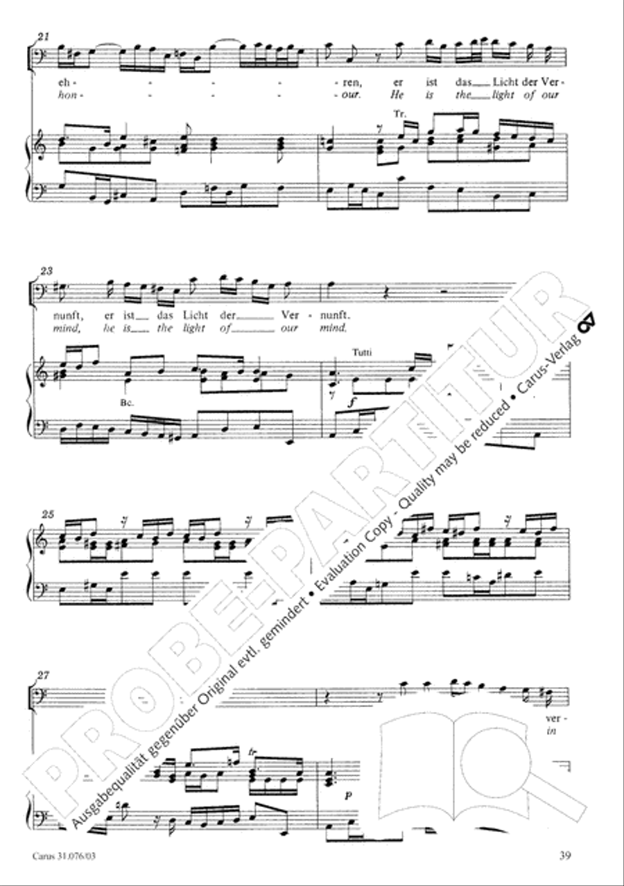 The heavens are telling the Father's glory (Die Himmel erzahlen die Ehre Gottes) 4-Part scores gallery preview page 40