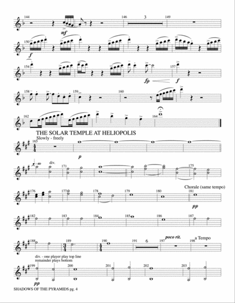 Shadows of the Pyramids: 1st B-flat Clarinet Concert Band scores gallery preview page 4