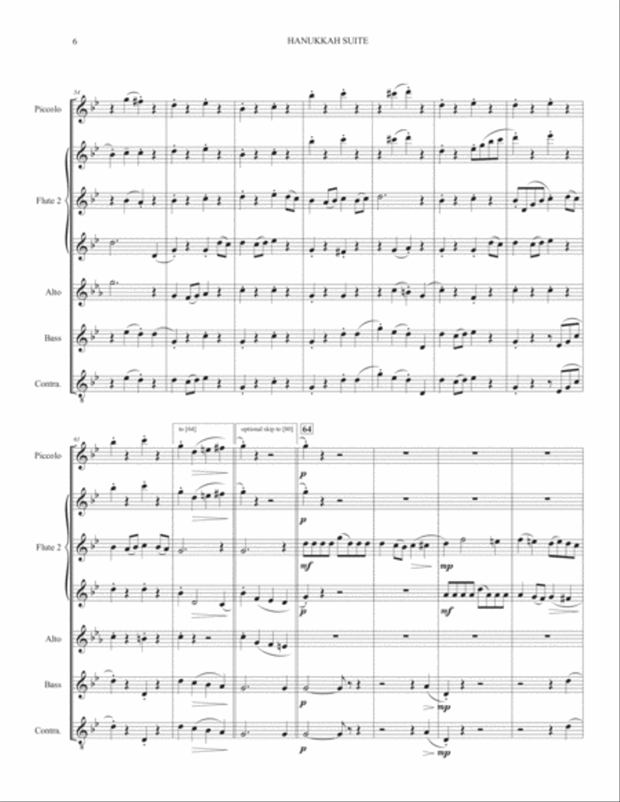 Hanukkah Suite (for Flute Choir) Flute Choir scores gallery preview page 6