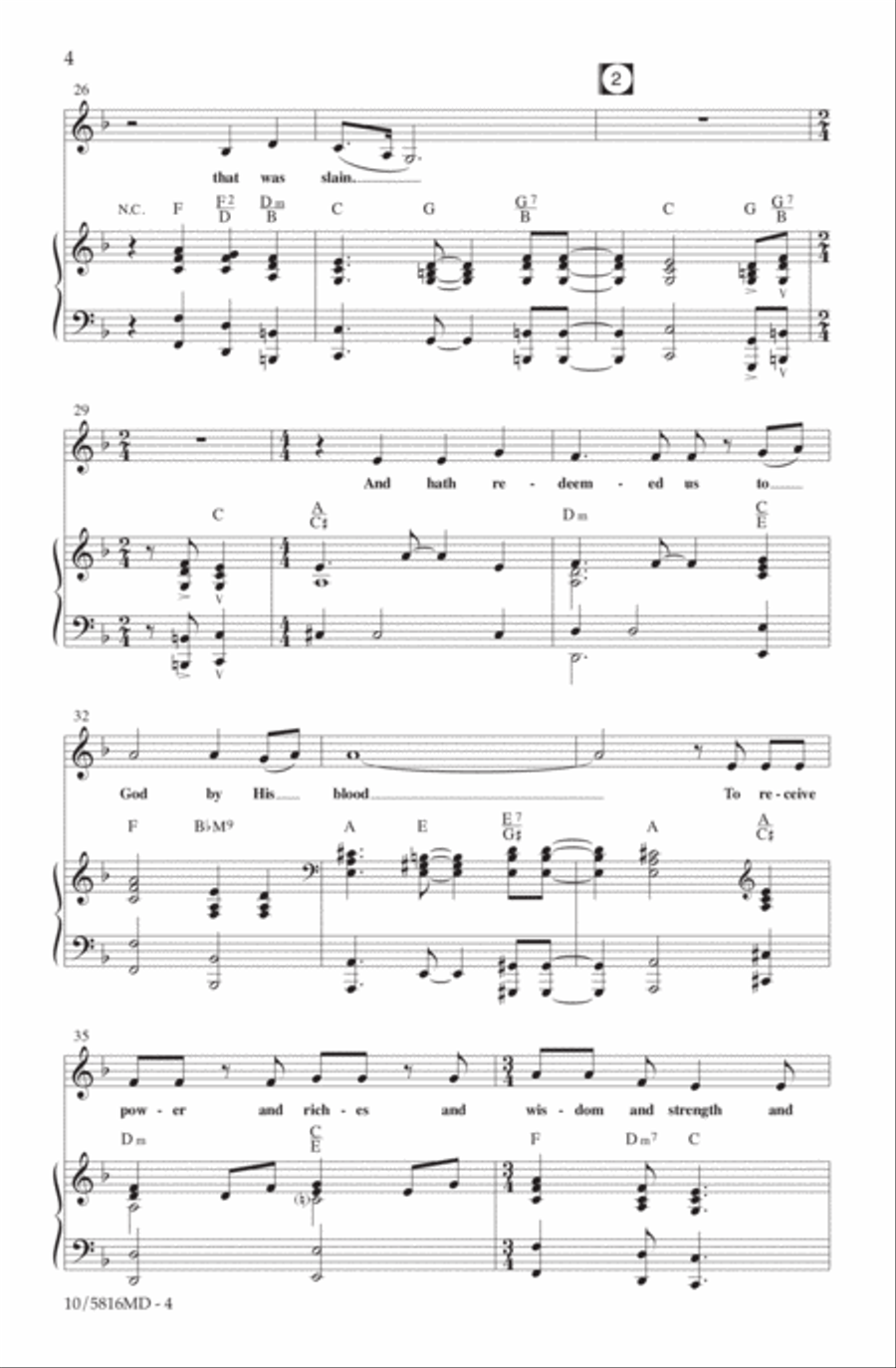 Worthy Is the Lamb That Was Slain / Hallelujah 4-Part scores gallery preview page 4