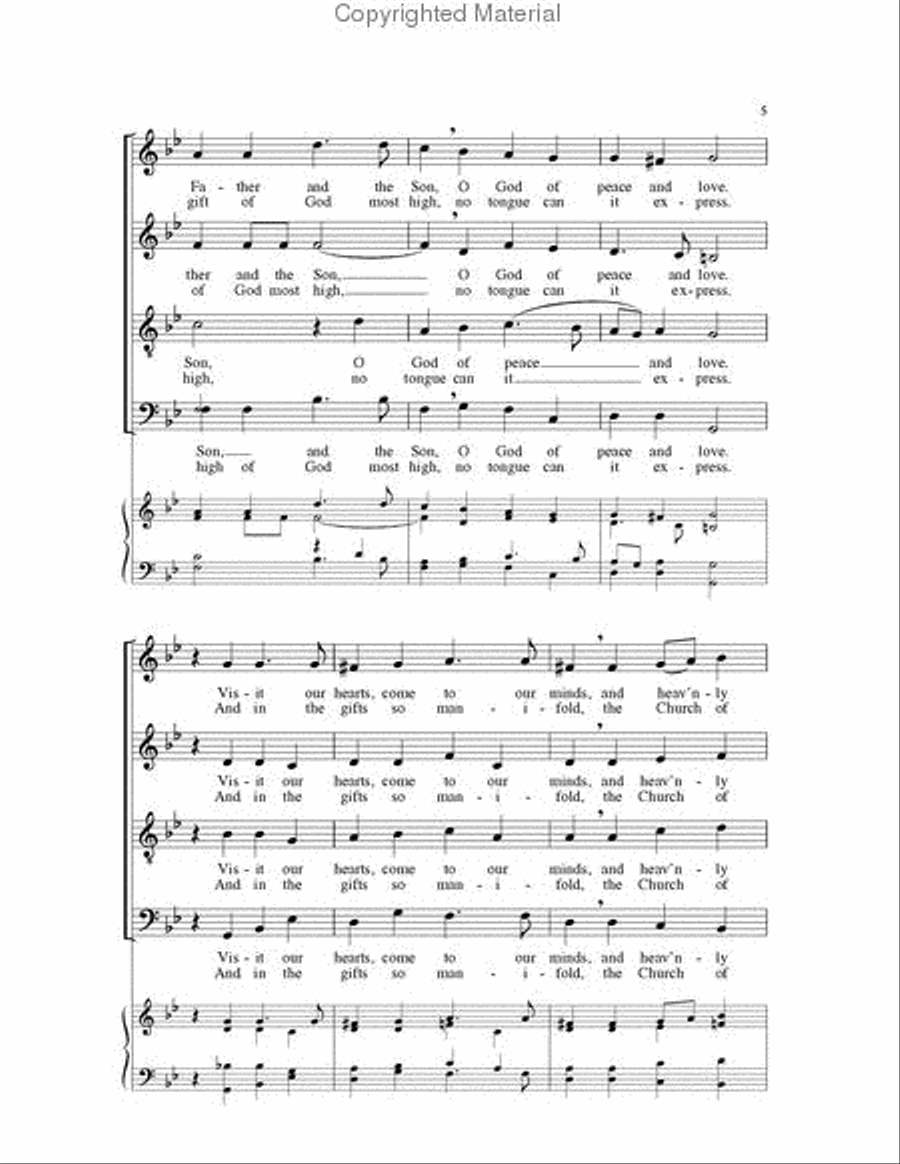 Come, Holy Spirit 4-Part scores gallery preview page 3
