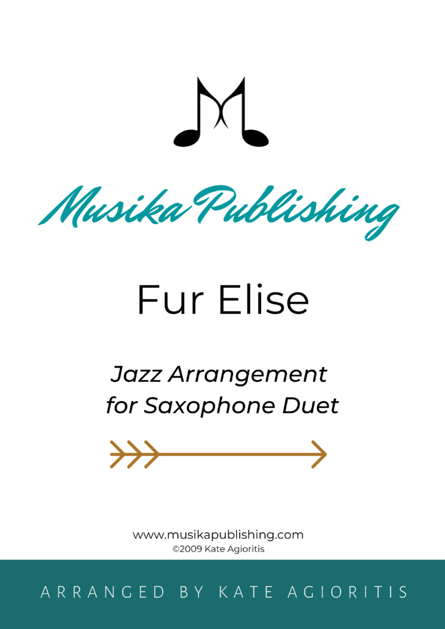 Fur Elise - Jazz Duet for A/T Saxophones Woodwind Duet scores gallery preview page 1