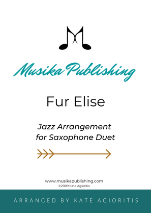 Book cover for Fur Elise - Jazz Duet for A/T Saxophones