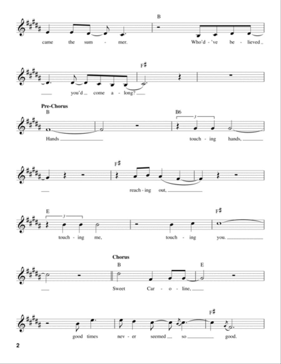 Sweet Caroline Voice scores gallery preview page 2