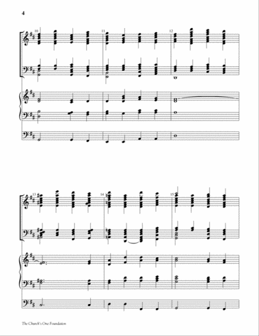 The Church's One Foundation Organ scores gallery preview page 4