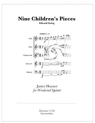Nine Children's Pieces for Woodwind Quintet