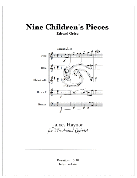 Nine Children's Pieces for Woodwind Quintet image number null