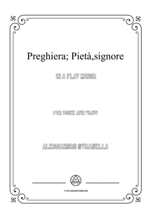 Stradella-Preghiera; Pietà,signore in a flat minor,for Voice and Piano