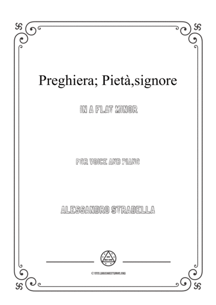 Stradella-Preghiera; Pietà,signore in a flat minor,for Voice and Piano image number null