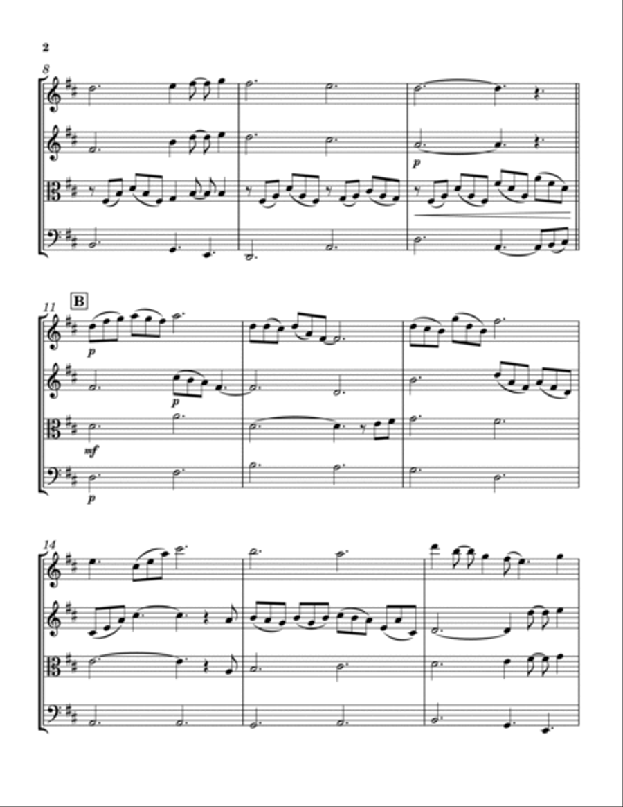 Can't Help Falling In Love String Quartet scores gallery preview page 2