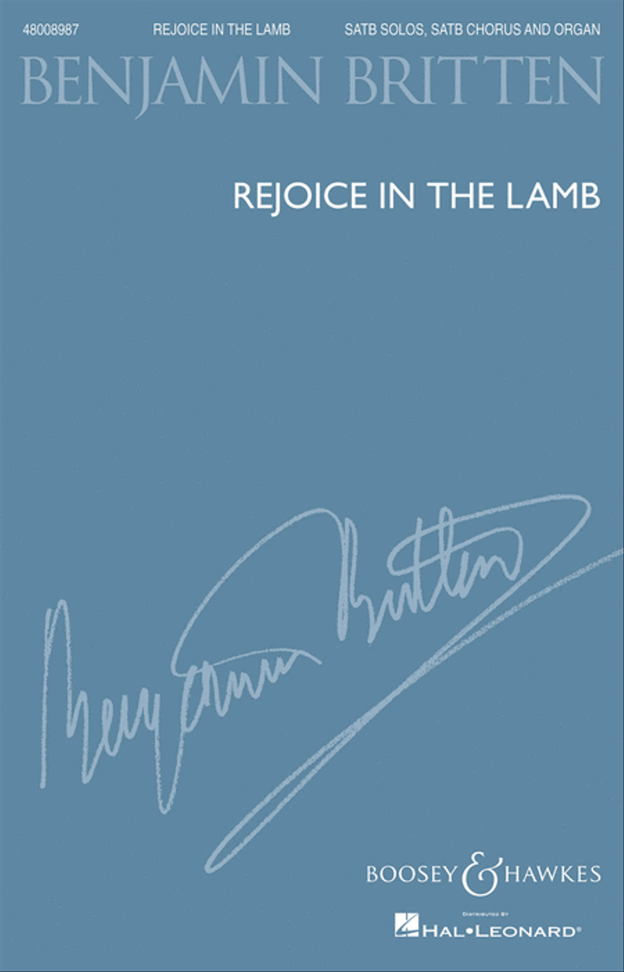 Book cover for Rejoice in the Lamb, Op. 30