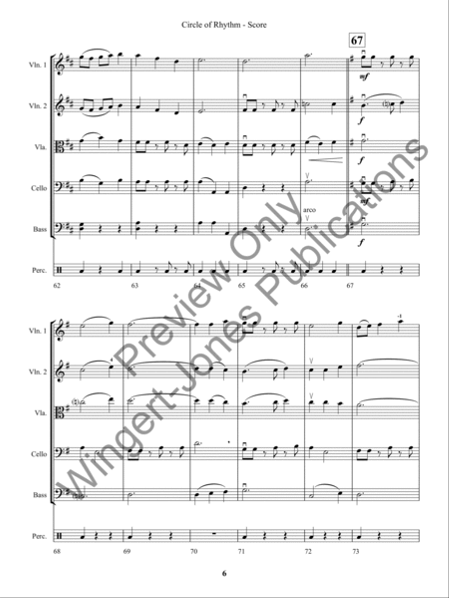 Circle of Rhythm (Score) String Orchestra scores gallery preview page 9