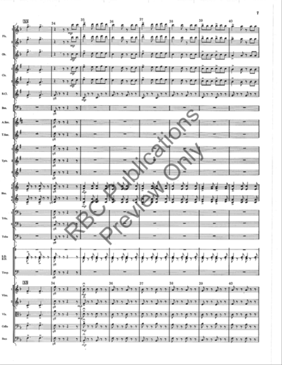 Italian Folk Fantasy (Score) Full Orchestra scores gallery preview page 7