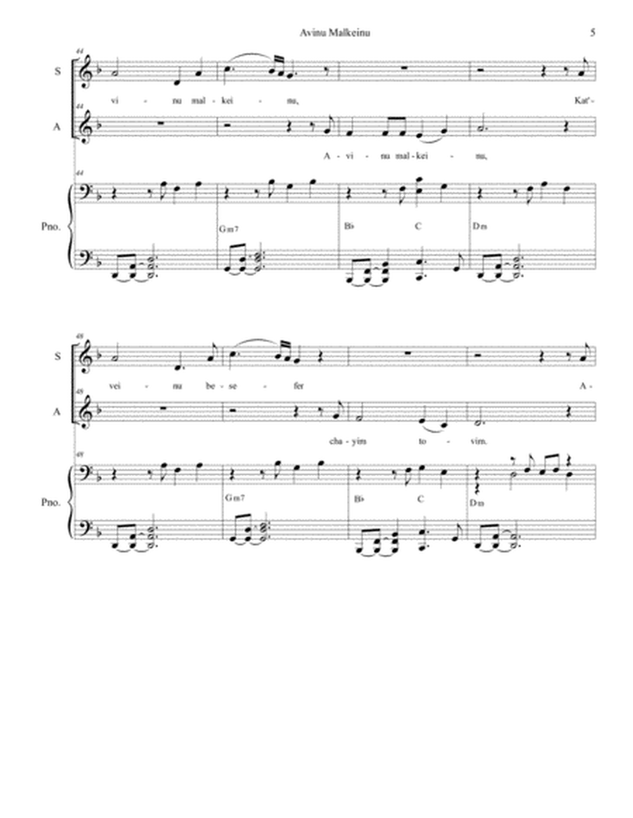 Avinu Malkeinu (for 2-part choir - (SA) image number null