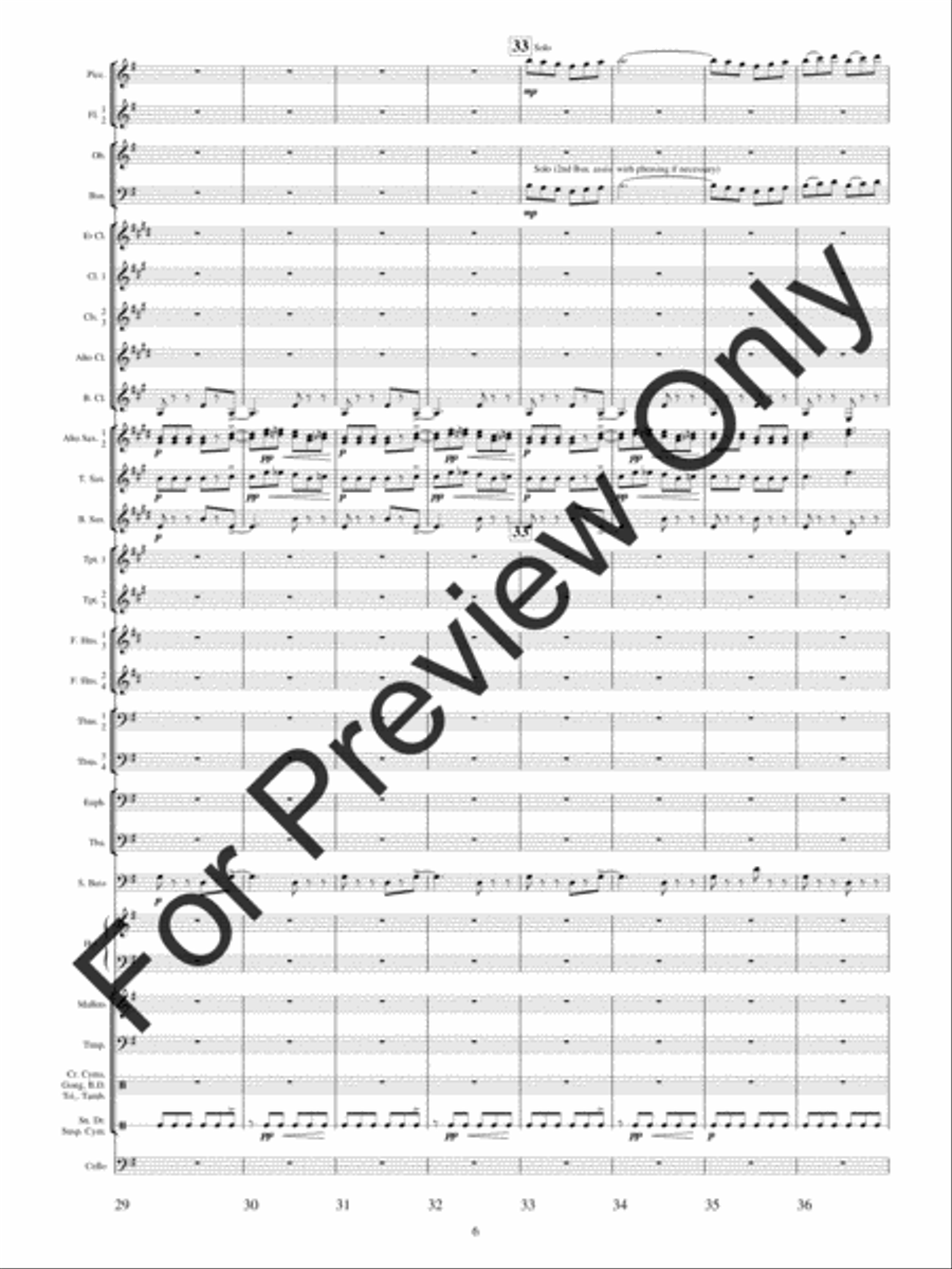 Festival Variations Concert Band scores gallery preview page 9