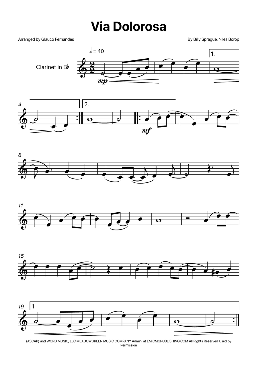 Via Dolorosa Chamber Music scores gallery preview page 1