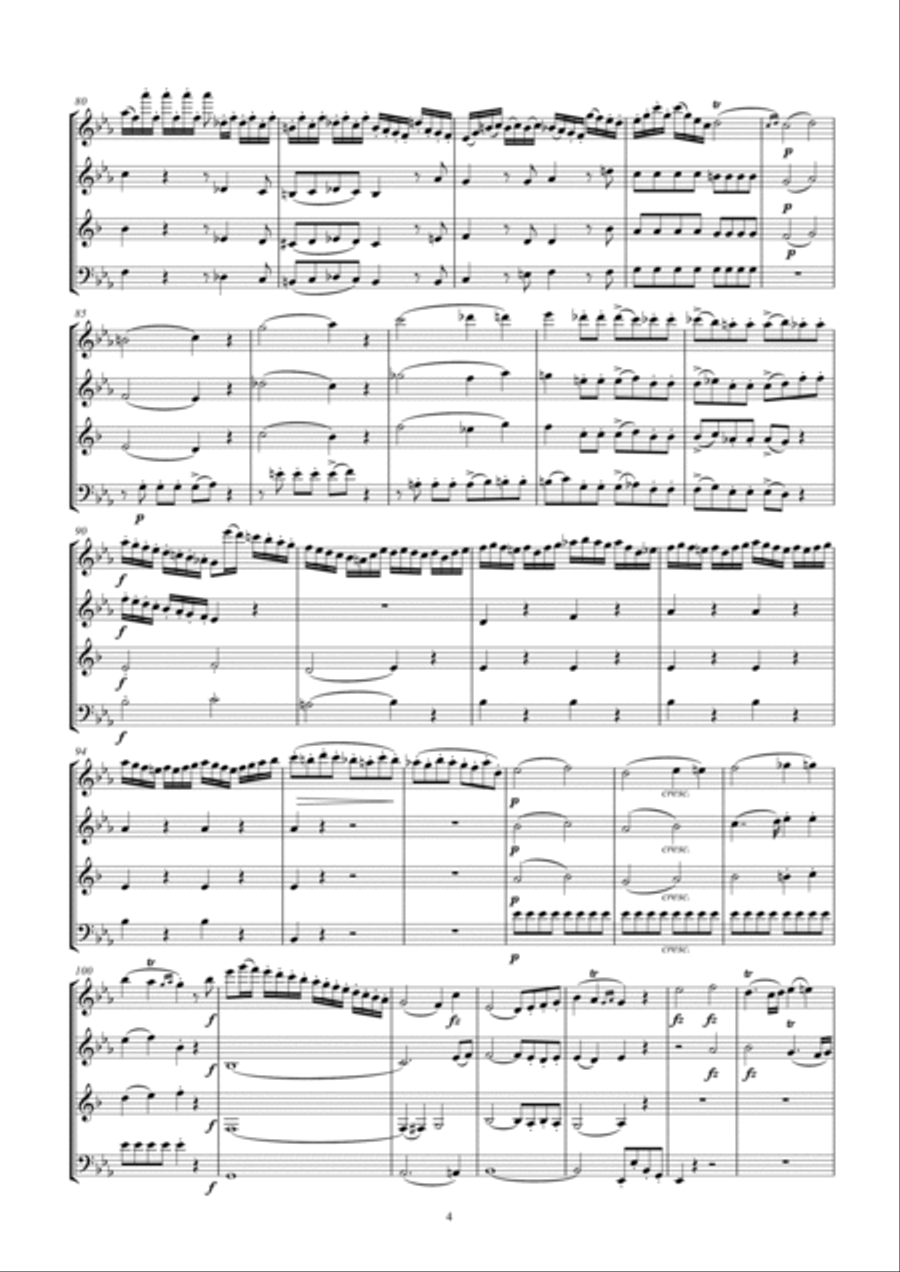 Haydn Quartet Op. 74 No. 1 arr. WoodwindQuartet Haydn Quartet Op. 74 No. 1 arr. WoodwindQuartet Woodwind Quartet scores gallery preview page 4