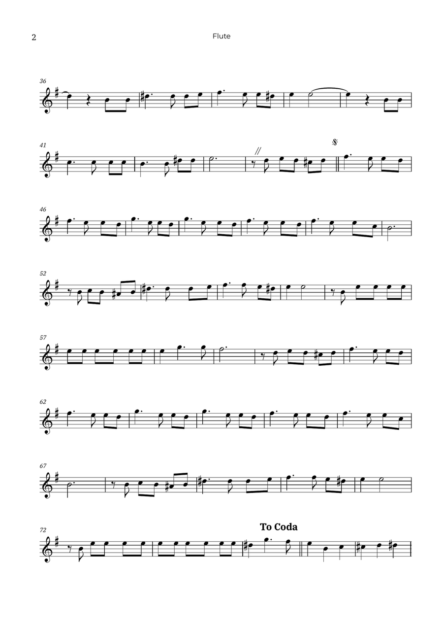 La Foule Flute Solo scores gallery preview page 2