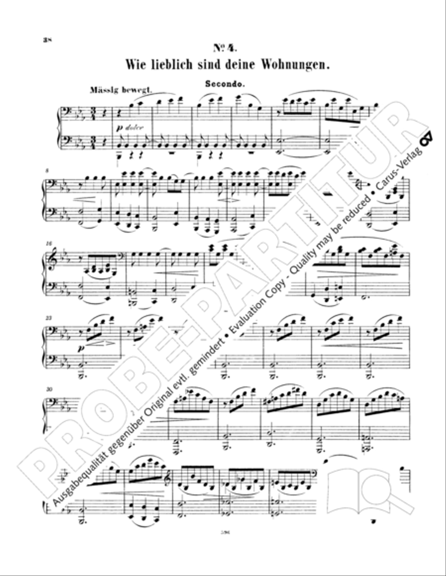 Ein Deutsches Requiem (German Requiem) Piano Duet scores gallery preview page 47