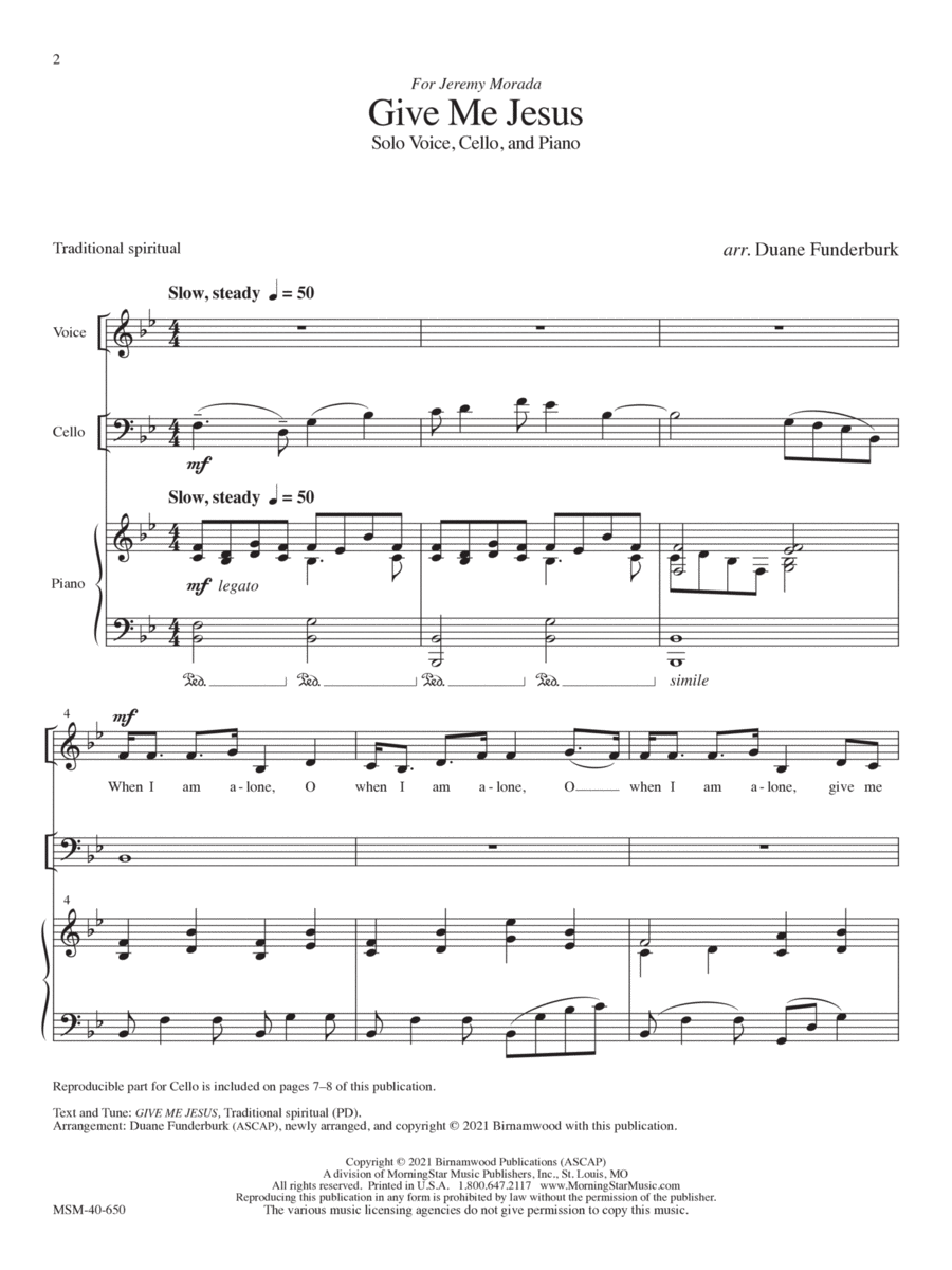 Give Me Jesus Voice Solo scores gallery preview page 1