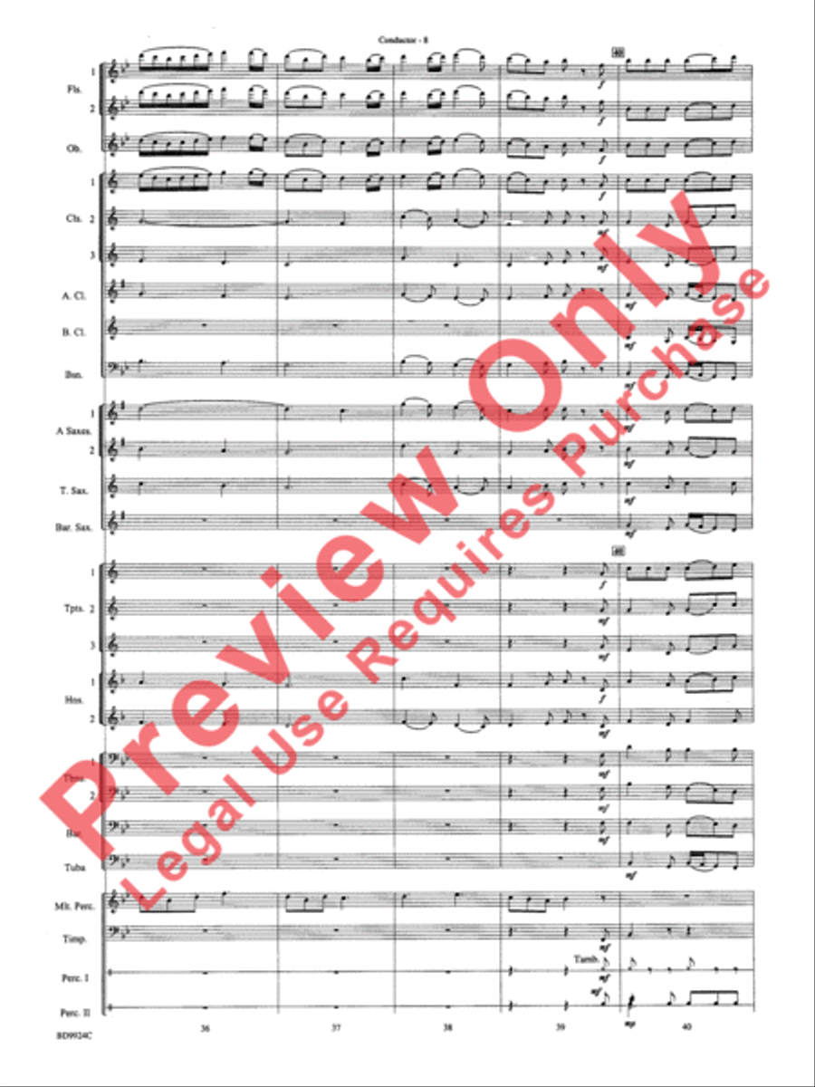 A Vaughan Williams Christmas Concert Band scores gallery preview page 10