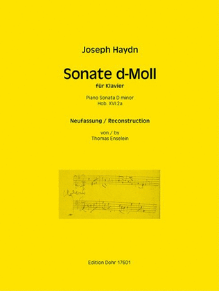 Book cover for Piano Sonata D minor Hob.XVI:2a